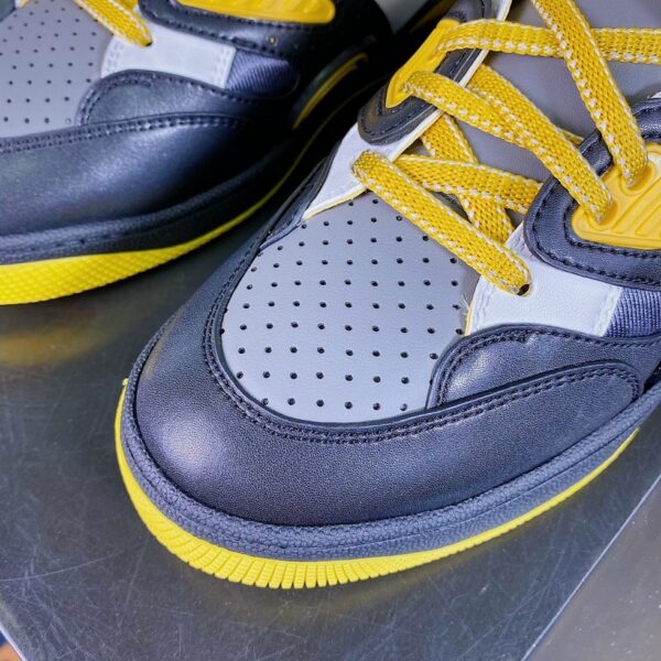 Giày Gucci Basket High-Top Sneaker cao cổ đen vàng
