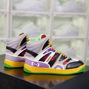 Giày Gucci Basket High-Top Sneaker cao cổ tím xanh