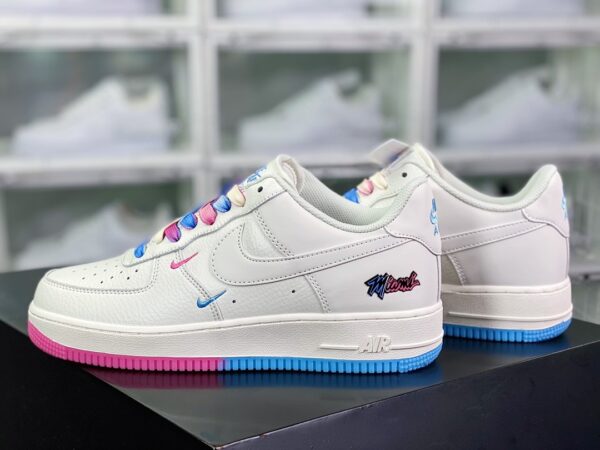 Giày Nike Air Force 1’07 Low QS Miami Heat 3 màu "Sail/Pink/Blue/"