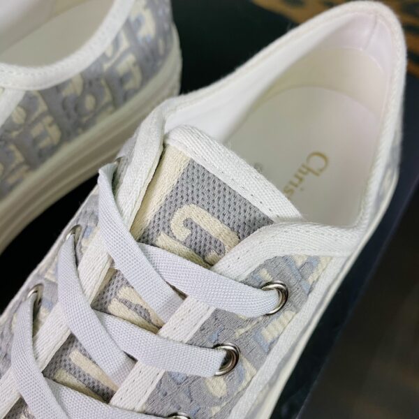 Giày Dior Nữ siêu cấp Oblique Low"Walk'n'Dior" họa tiết màu xám