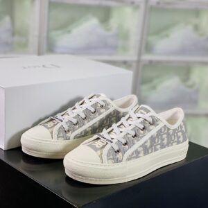 Giày Dior Nữ siêu cấp Oblique Low"Walk'n'Dior" họa tiết màu xám