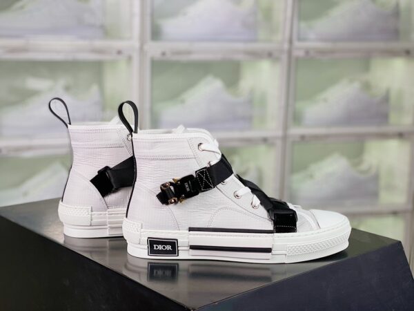 Giày Dior B23 Oblique High cao cổ siêu cấp trắng đen