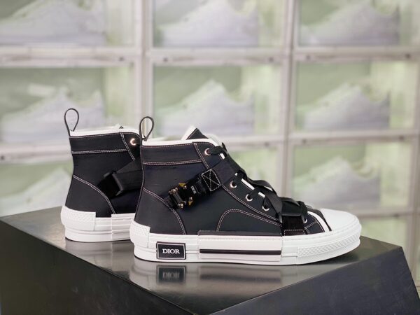 Giày Dior B23 Oblique High cao cổ siêu cấp màu đen