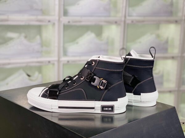 Giày Dior B23 Oblique High cao cổ siêu cấp màu đen