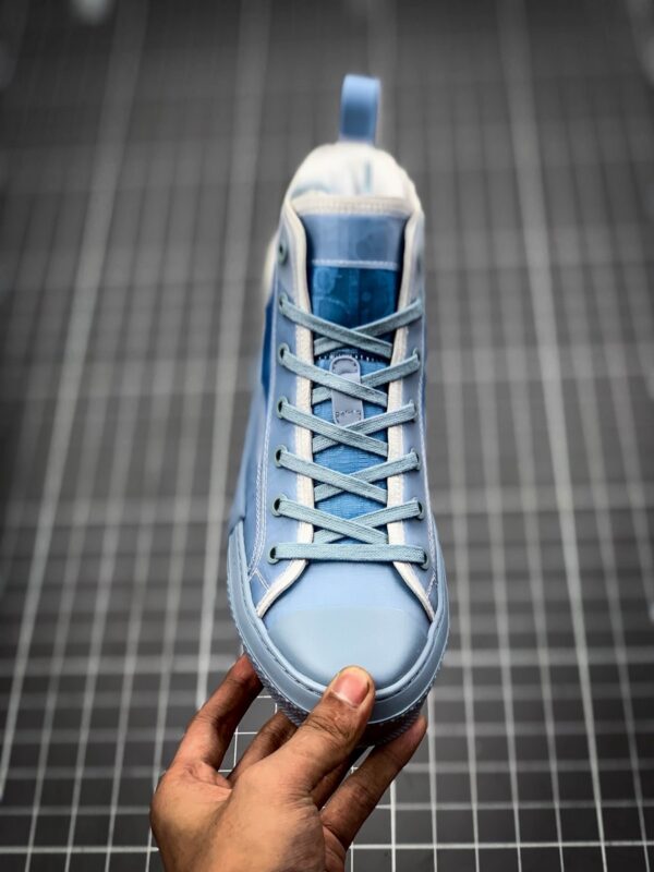 Giày Dior B23 Oblique High Top Sneakers siêu cấp màu xanh
