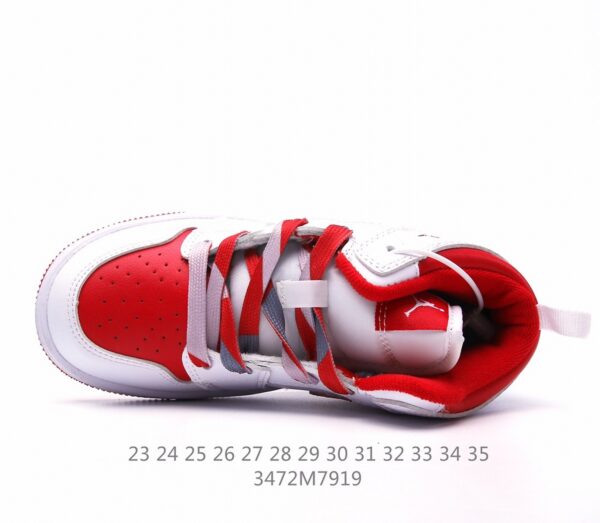 Giày Nike Air Jordan 1 Mid GS "Lucid Green" trẻ em màu đỏ trắng