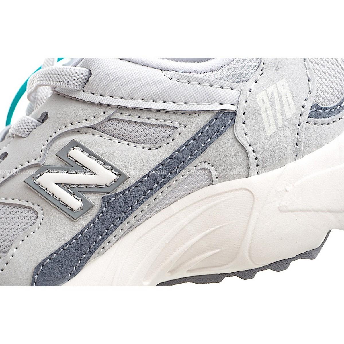 Giày chạy bộ trẻ em newbalance 878 - NB878 màu ghi vạch xanh