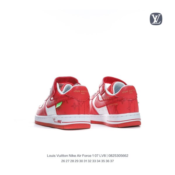 Giày Nike Air Force 1 07 x Louis Vuitton trẻ em màu đỏ