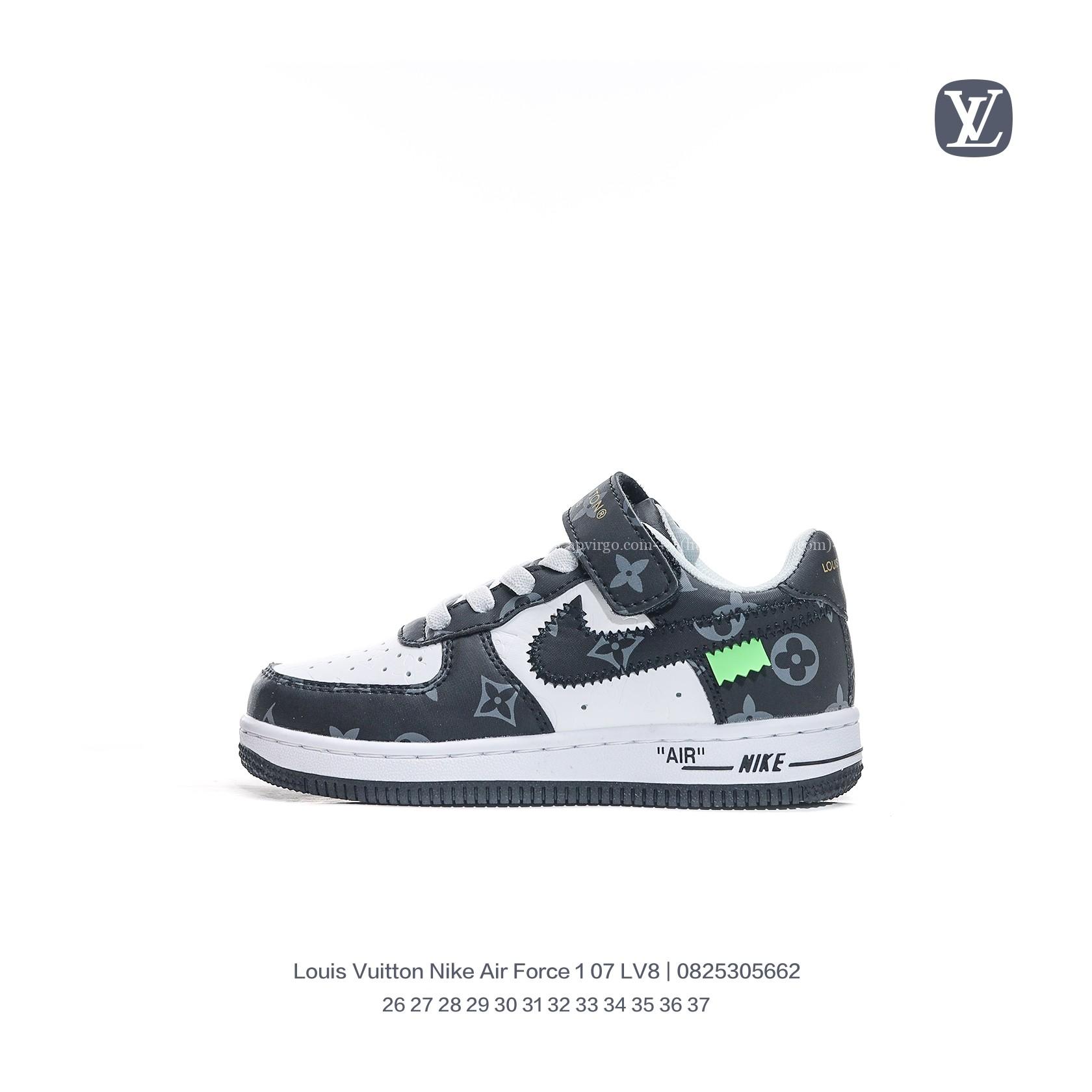 Giày Nike Air Force 1 07 x Louis Vuitton trẻ em màu đen  Capvirgo