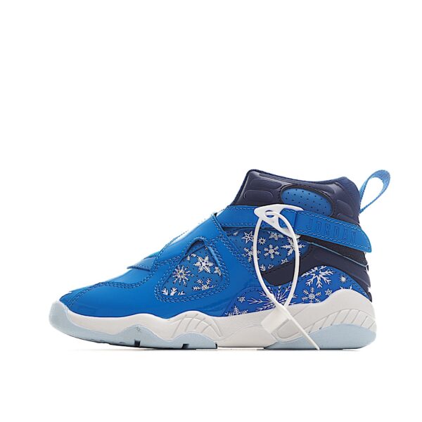 Giày Nike Jordan 8 trẻ em màu xanh - AJ8 Velcro Kids