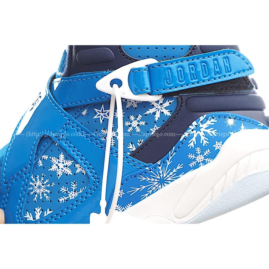 Giày Nike Jordan 8 trẻ em màu xanh - AJ8 Velcro Kids