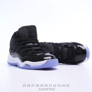 Giày Air Jordan 11 Platinum Tint trẻ em siêu cấp màu đen xanh chữ trắng
