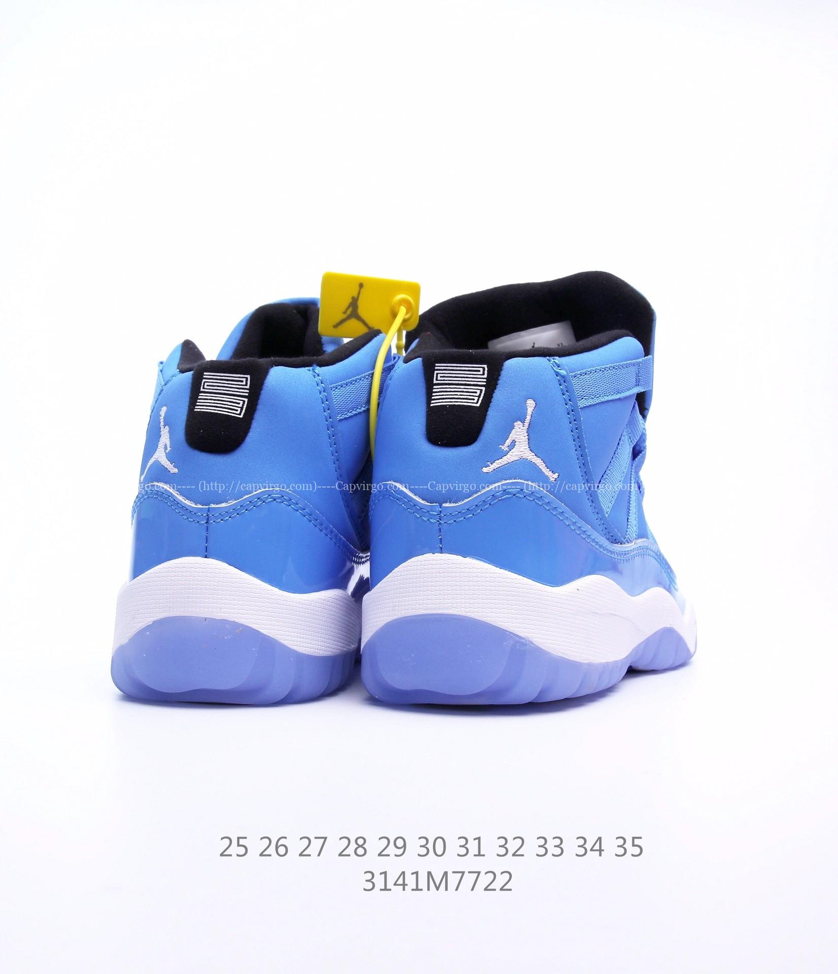 Giày Air Jordan 11 Platinum Tint trẻ em siêu cấp màu xanh