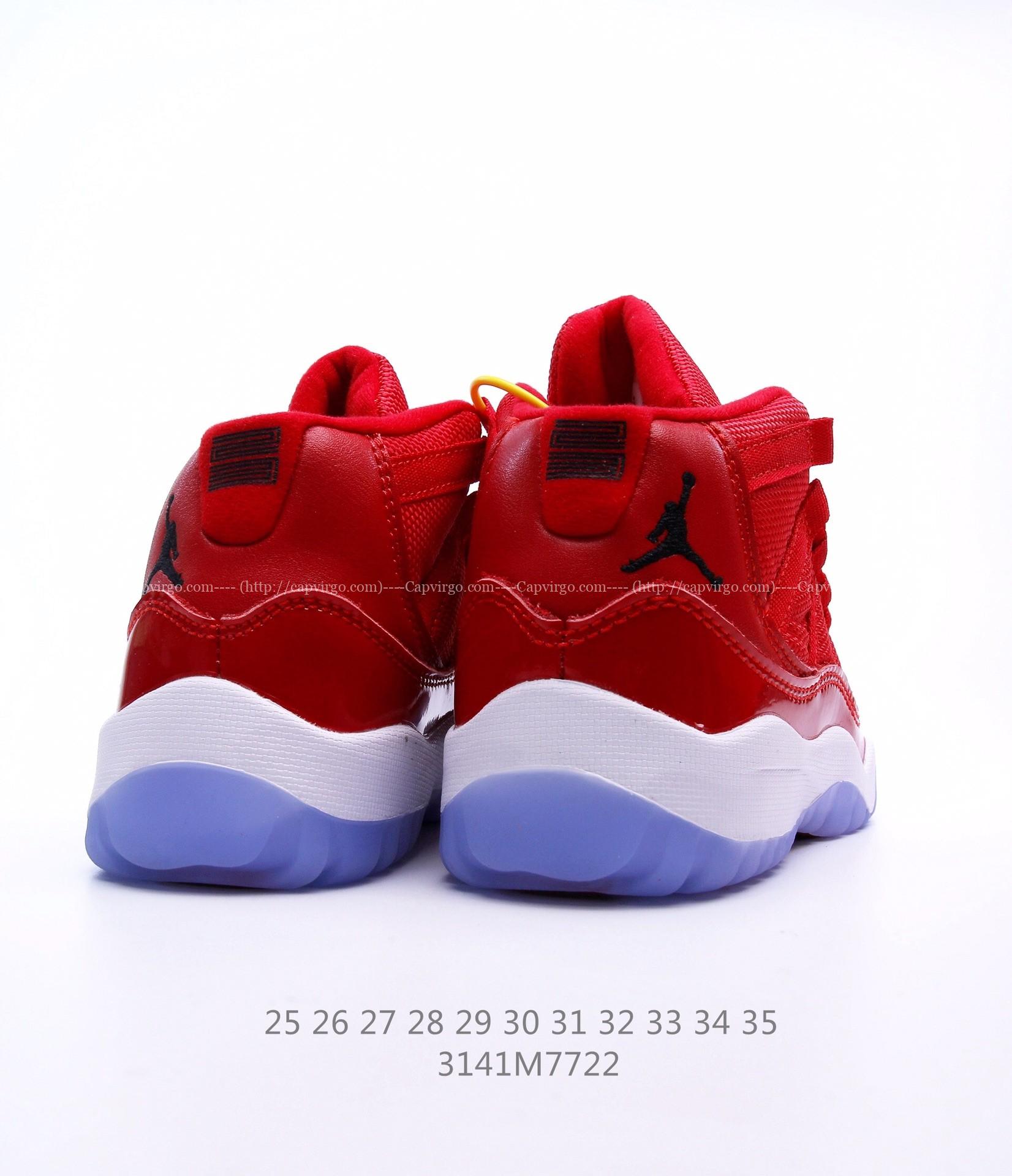 Giày Air Jordan 11 Platinum Tint trẻ em siêu cấp màu đỏ