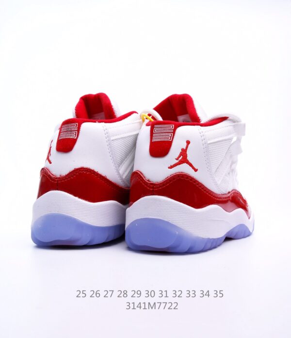 Giày Air Jordan 11 Platinum Tint trẻ em siêu cấp màu trắng đỏ