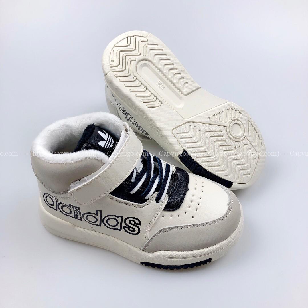 Giày trẻ em Adidas Drop Step cỏ ba lá màu đen trắng