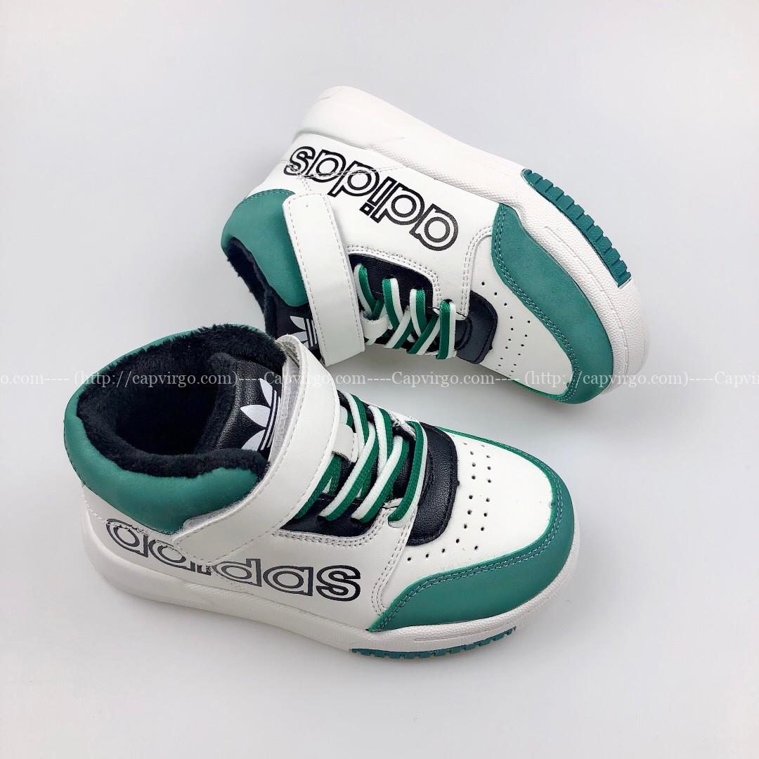 Giày trẻ em Adidas Drop Step cỏ ba lá màu xanh ghi
