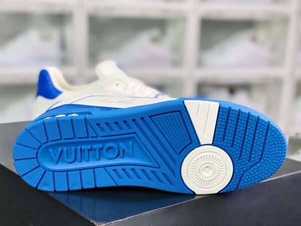 Giày thể thao Louis Vuitton (LV) siêu cấp trắng đế xanh navy