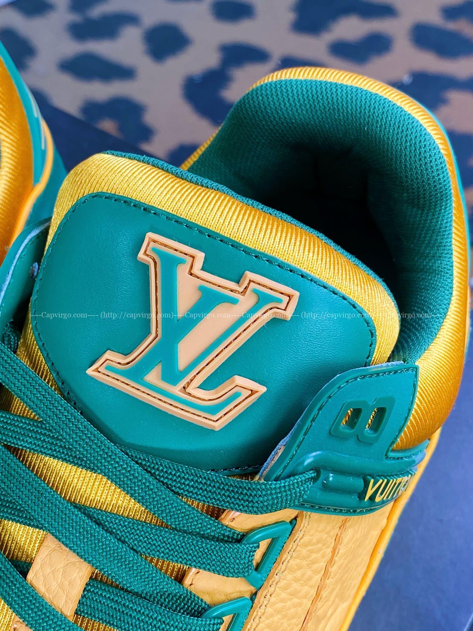 Giày thể thao Louis Vuitton (LV) siêu cấp màu xanh vàng