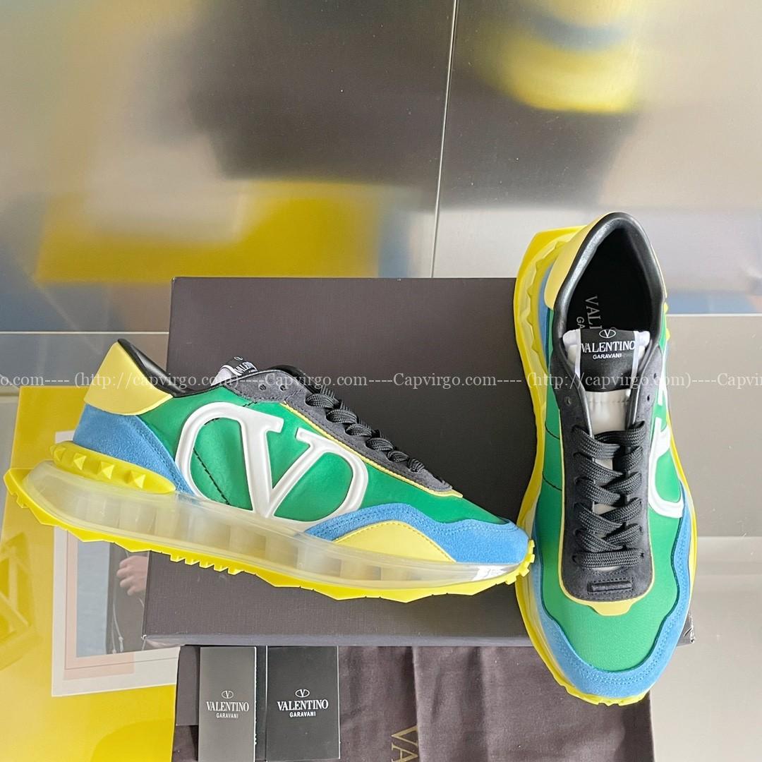 Giày Valentino NETRUNNER đệm khí màu xanh vàng