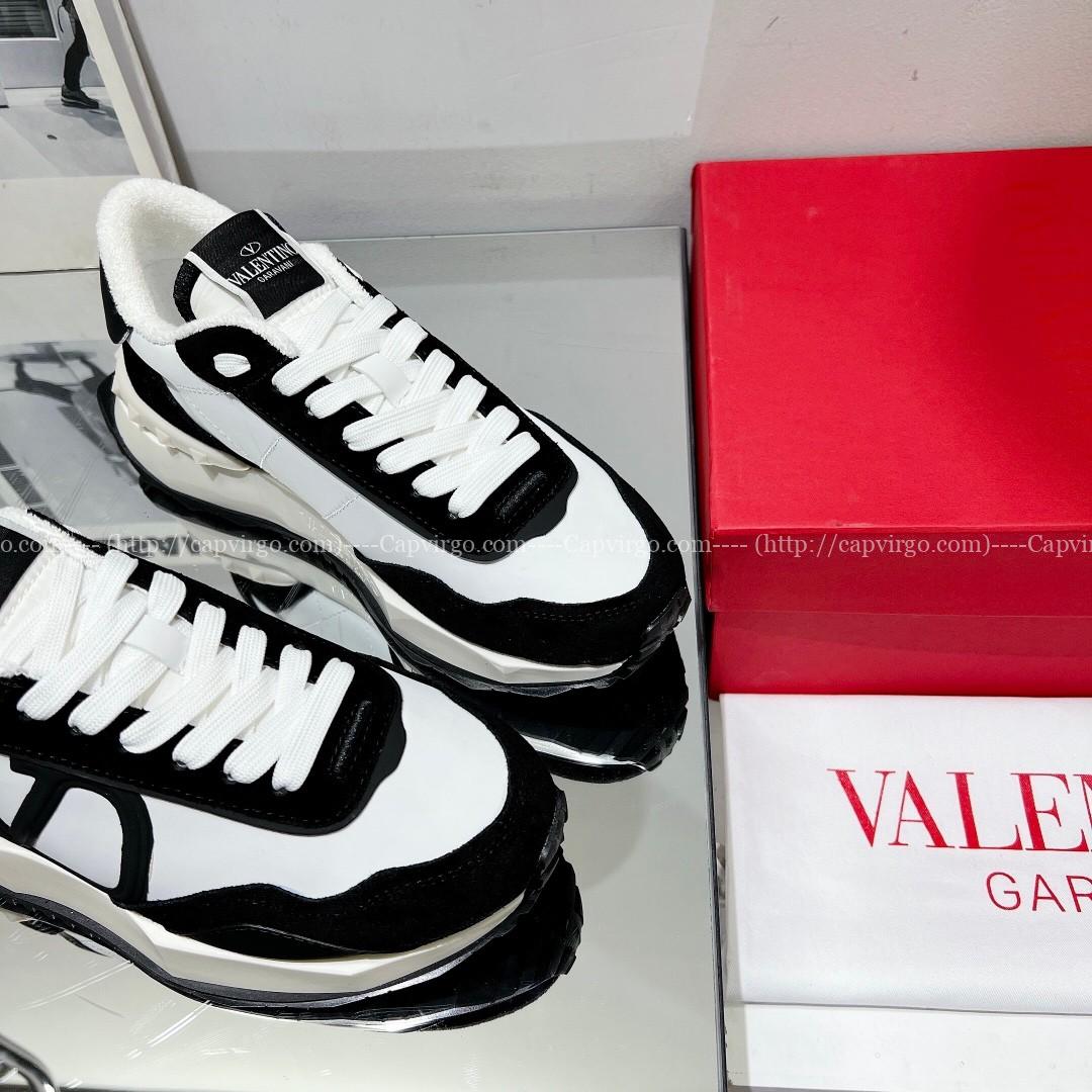 Giày Valentino NETRUNNER đệm khí màu trắng đen