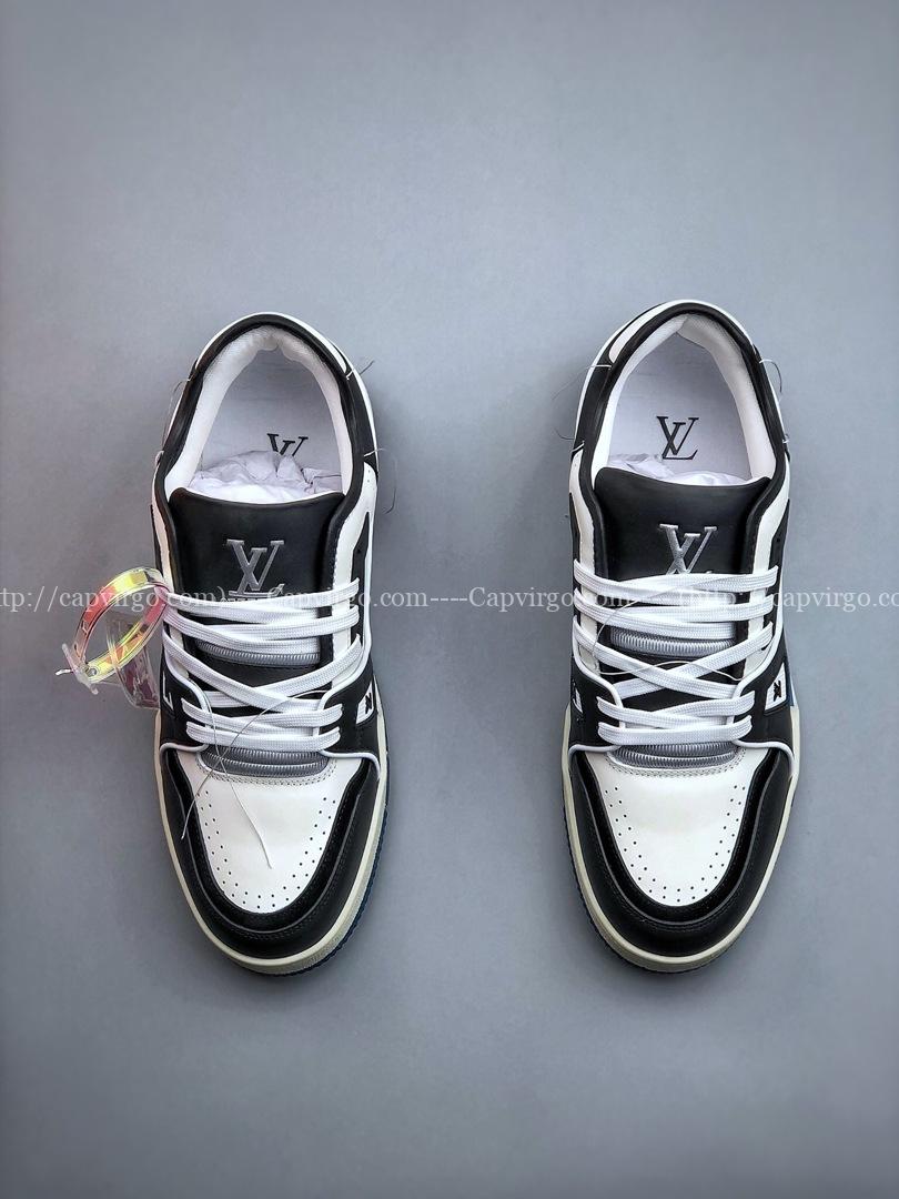 Giày Louis Vuitton catwalk 23S màu đen viên trắng