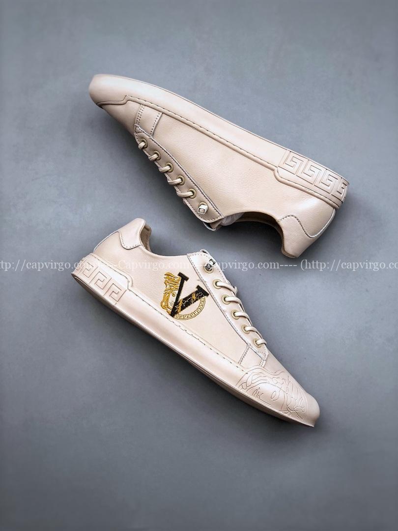 Giày Versace siêu cấp màu be