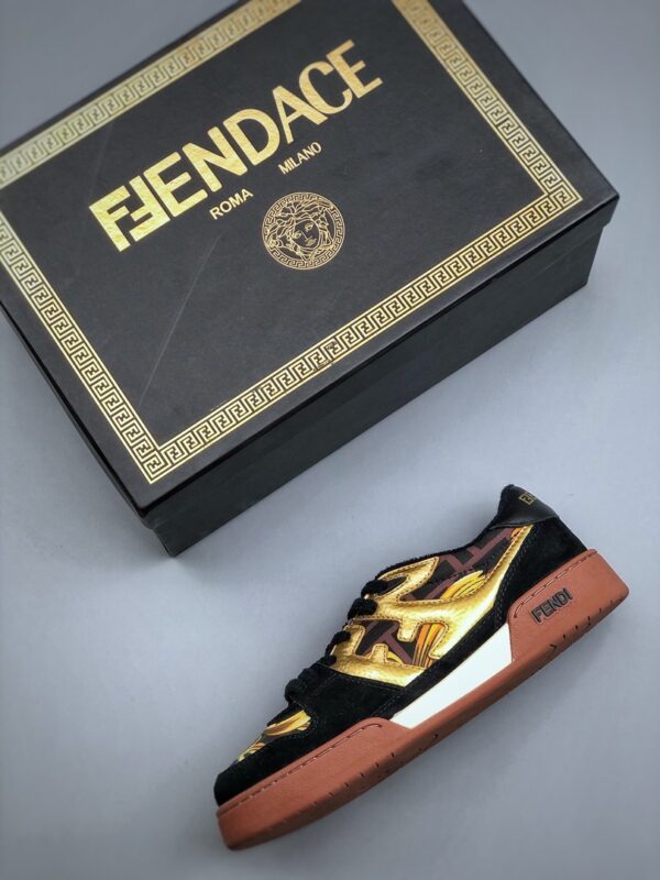 Giày Versace x Fendi size nữ màu đen vàng