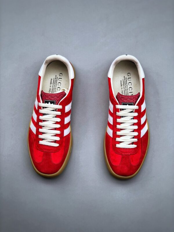 Giày Adidas X Gucci Gazalle siêu cấp màu đỏ vạch trắng