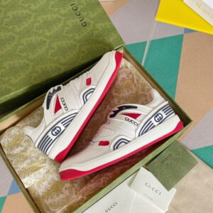 Giày Gucci Basket High Top nam siêu cấp màu trắng đỏ