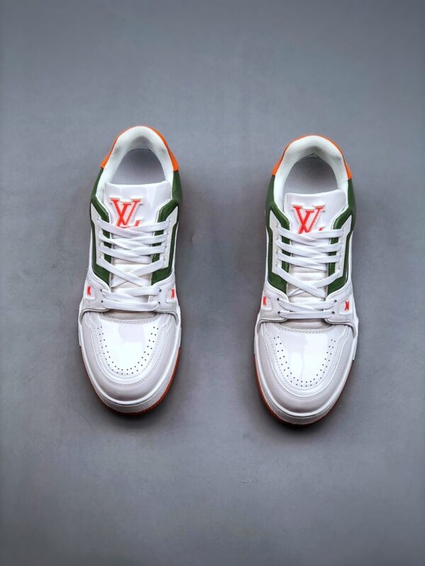 Giày Louis Vuitton Virgil Abloh Monogram trắng cam