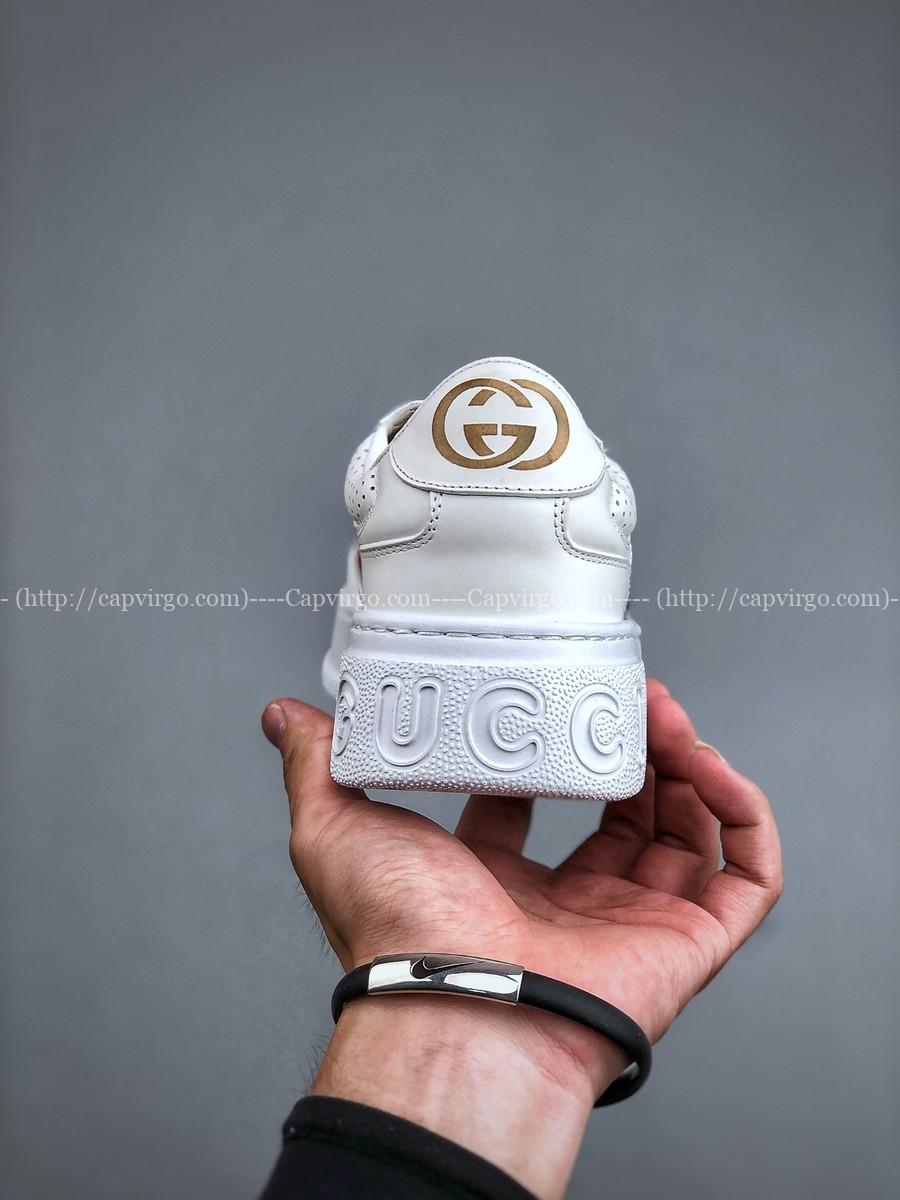 Giày Gucci Screener GG High-Top Sneaker màu trắng