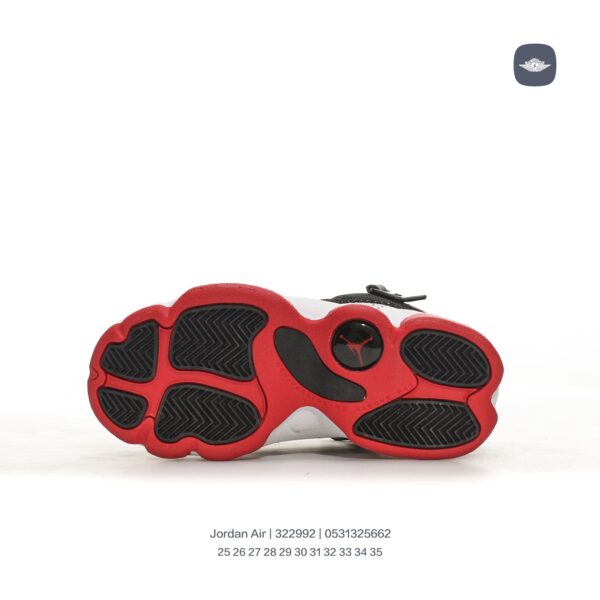 Giày Air Jordan 6 Rings Concord XI trẻ em màu đen đỏ