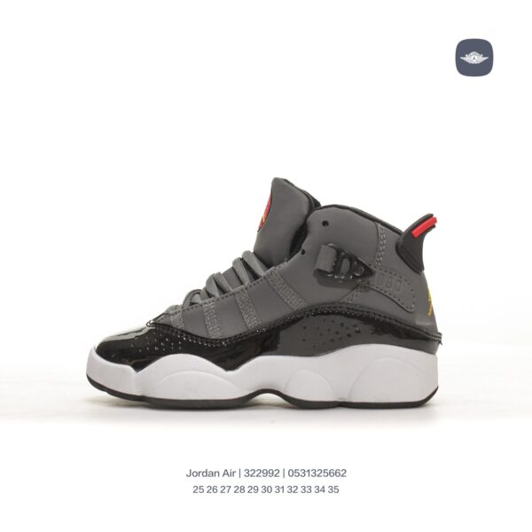Giày Air Jordan 6 Rings Concord XI trẻ em màu đen ghi