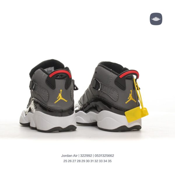Giày Air Jordan 6 Rings Concord XI trẻ em màu đen ghi
