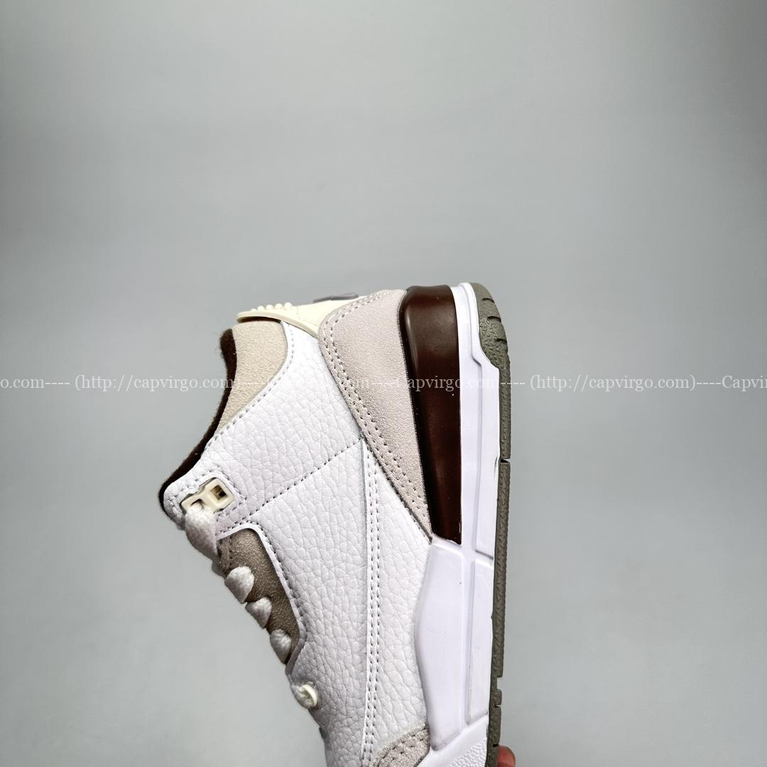 Giày Air Jordan 3 trẻ em Justin Timberlake & Tinker Hatfold trắng nâu