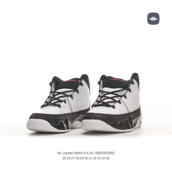 Giày Air Jordan Retro 9 AJ9 trẻ em màu đen ánh nhũ