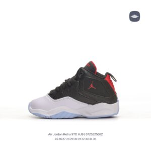 Giày Air Jordan Retro 9 AJ9 trẻ em trắng đen đế trong