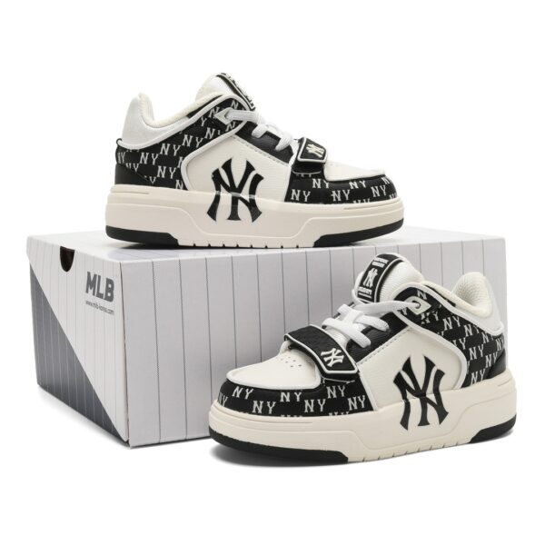 Giày MLB Chunky Liner trẻ em màu đen chữ NY