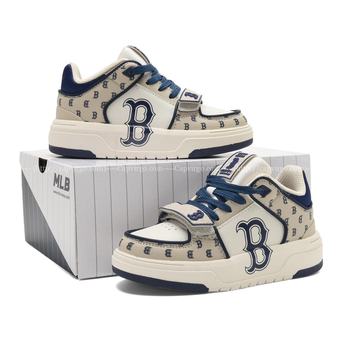Giày MLB Chunky Liner trẻ em màu Be họa tiết chữ B