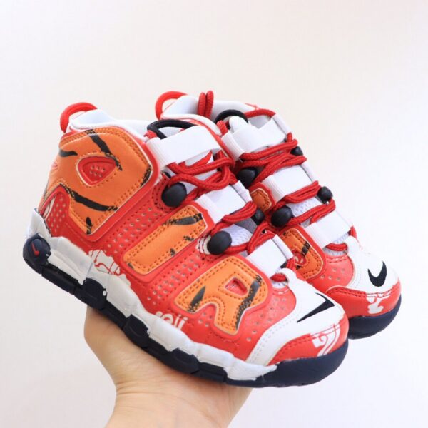 Giày Nike Uptempo trẻ em màu đỏ cam mẫu mới