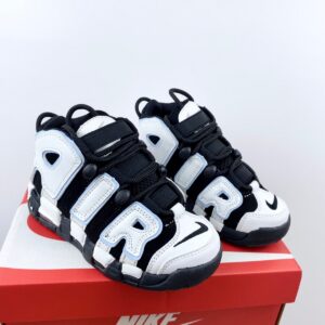 Giày Nike Uptempo trẻ em màu trắng đen họa tiết AIR