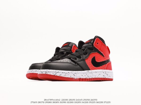Giày Air Jordan Retro 1 trẻ em màu đỏ đen mẫu mới