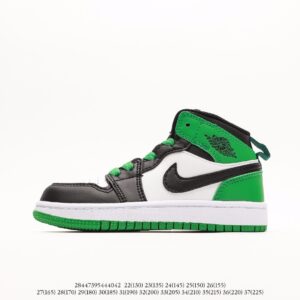 Giày Air Jordan Retro 1 trẻ em gót xanh lá