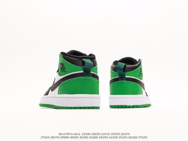 Giày Air Jordan Retro 1 trẻ em gót xanh lá