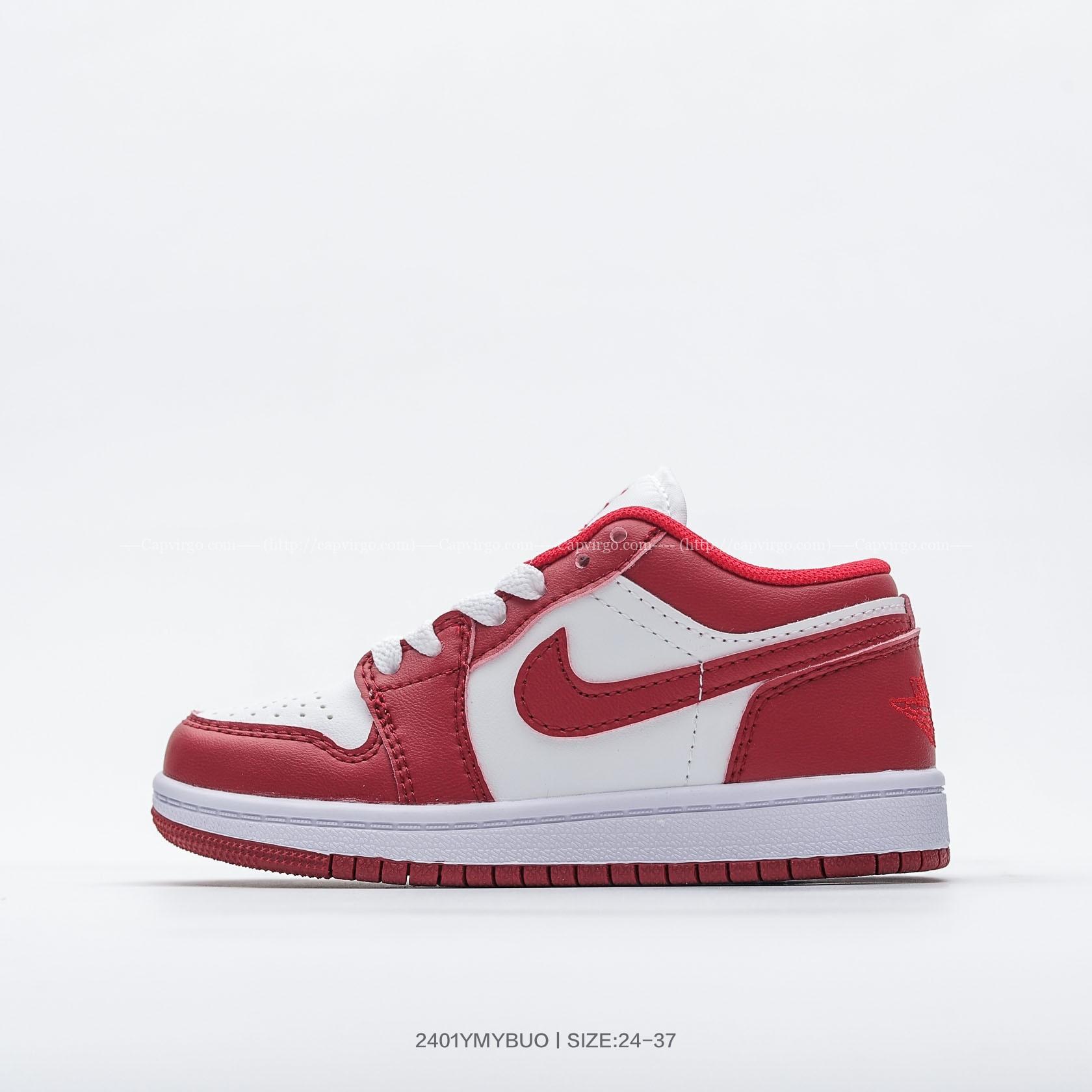 Giày Air Jordan 1 low trẻ em màu đỏ