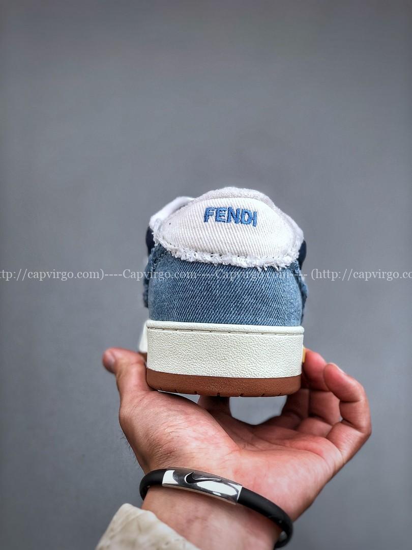 Giày FENDI Match sneakers màu xanh dương vải bò