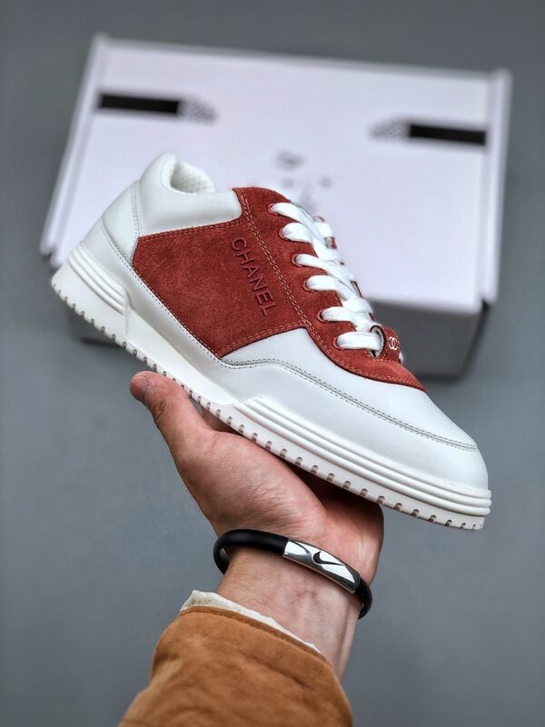 Giày Chanel Sneaker màu trắng đỏ