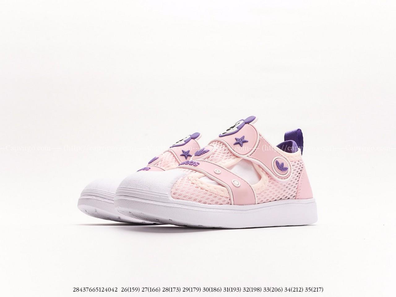 Giày adidas trẻ em họa tiết mickey màu hồng