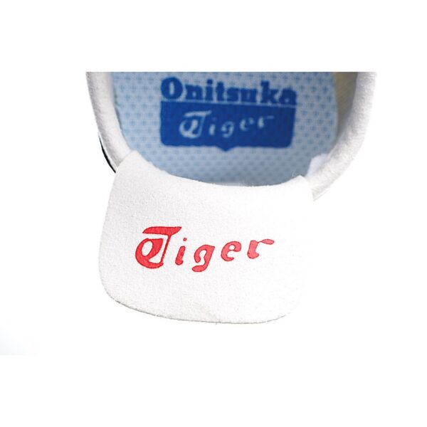 Giày Onitsuka tiger Canvas trẻ em màu trắng vạch xanh đỏ gót vàng